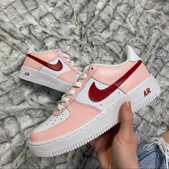 Custom Valentine’s Air Force 1 red pink - Picture 2 of 7